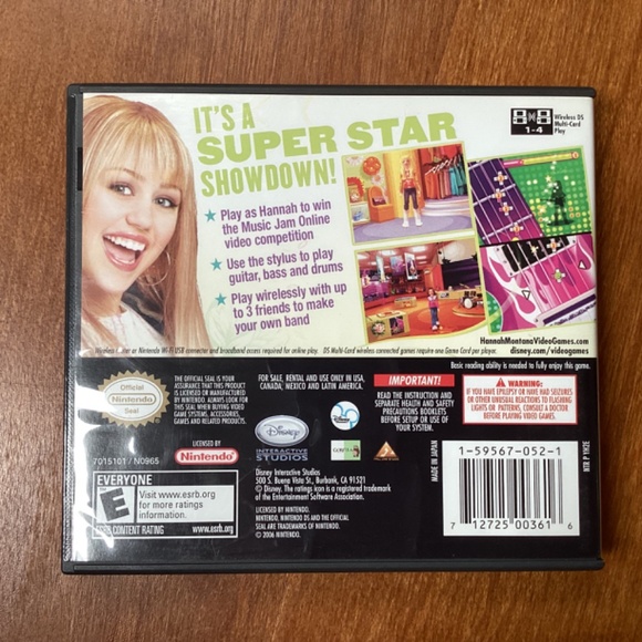 Nintendo DS Game Disney Hannah Montana Music Jam - Picture 2 of 5
